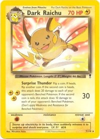 Dark Raichu - 7/110 (WotC Legendary Collection) #007 Dark Raichu - 7/110 (WotC Legendary Collection) - Deck Exclusives - #007 - Pokemon TCG card