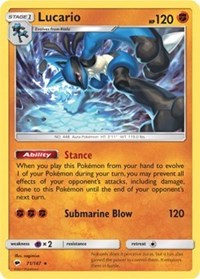 Lucario (SM - Burning Shadows) #71 Lucario (SM - Burning Shadows) - Deck Exclusives - #71 - Pokemon TCG card
