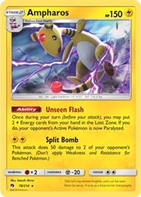 Ampharos - 78/214 (SM Lost Thunder) #078 Ampharos - 78/214 (SM Lost Thunder) - Deck Exclusives - #078 - Pokemon TCG card