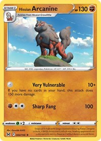 Hisuian Arcanine #084 Hisuian Arcanine - Deck Exclusives - #084 - Pokemon TCG card