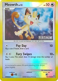 Meowth - 106/146 [Platinum] - Burger King Promos - #106 - Pokemon TCG card