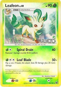 Leafeon - 24/100 [Platinum] - Burger King Promos - #024 - Pokemon TCG card