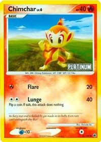 Chimchar - 56/100 [Platinum] - Burger King Promos - #056 - Pokemon TCG card