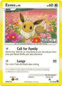 Eevee - 62/100 [Platinum] - Burger King Promos - #062 - Pokemon TCG card