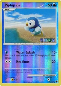 Piplup - 71/100 [Platinum] - Burger King Promos - #071 - Pokemon TCG card