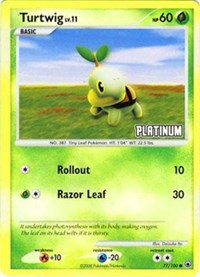 Turtwig - 77/100 [Platinum] - Burger King Promos - #077 - Pokemon TCG card