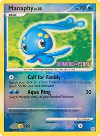 Manaphy - 9/130 [Diamond & Pearl] - Burger King Promos - #009 - Pokemon TCG card