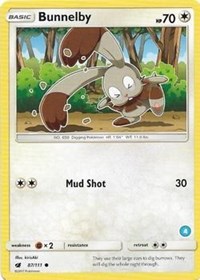 Bunnelby (4) #87 Bunnelby (4) - Alolan Sandslash & Alolan Ninetales - #87 - Pokemon TCG card