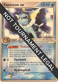 Vaporeon ex - 2007 (Jun Hasebe) #110 Vaporeon ex - 2007 (Jun Hasebe) - World Championship Decks - #110 - Pokemon TCG card