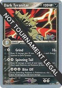 Dark Tyranitar (19) - 2005 (Takashi Yoneda) #19 Dark Tyranitar (19) - 2005 (Takashi Yoneda) - World Championship Decks - #19 - Pokemon TCG card