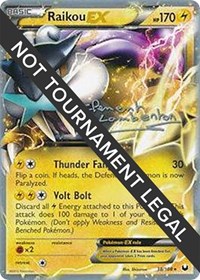 Raikou EX - 2013 (Clement Lamberton) #38 Raikou EX - 2013 (Clement Lamberton) - World Championship Decks - #38 - Pokemon TCG card