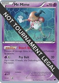 Mr. Mime - 2014 (Andrew Estrada) #47 Mr. Mime - 2014 (Andrew Estrada) - World Championship Decks - #47 - Pokemon TCG card