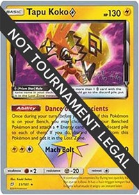 Tapu Koko Prism Star - 2019 (Haruki Miyamoto) #51 Tapu Koko Prism Star - 2019 (Haruki Miyamoto) - World Championship Decks - #51 - Pokemon TCG card