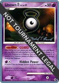 Unown [G] - 2010 (Michael Pramawat) - World Championship Decks - #57 - Pokemon TCG card