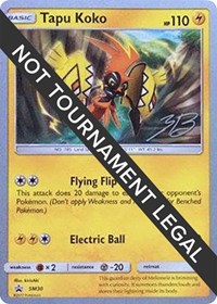 Tapu Koko - 2017 (Zachary Bokhari) #SM30 Tapu Koko - 2017 (Zachary Bokhari) - World Championship Decks - #SM30 - Pokemon TCG card