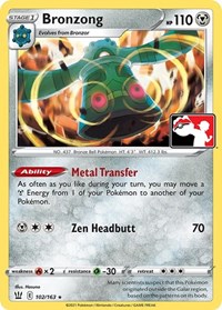 Bronzong #102 Bronzong - Prize Pack Series Cards - #102 - Pokemon TCG card