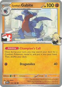 Cynthia's Gabite #103 Cynthia's Gabite - Prize Pack Series Cards - #103 - Pokemon TCG card