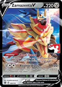 Zamazenta V #105 Zamazenta V - Prize Pack Series Cards - #105 - Pokemon TCG card