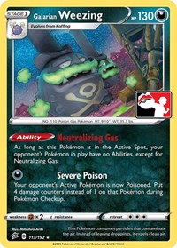Galarian Weezing #113 Galarian Weezing - Prize Pack Series Cards - #113 - Pokemon TCG card