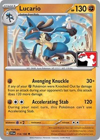 Lucario #114 Lucario - Prize Pack Series Cards - #114 - Pokemon TCG card