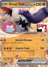 Great Tusk ex #123 Great Tusk ex - Prize Pack Series Cards - #123 - Pokemon TCG card
