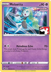 Meloetta #124 Meloetta - Prize Pack Series Cards - #124 - Pokemon TCG card
