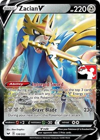 Zacian V - Prize Pack Series Cards - #138 - Pokemon TCG card
