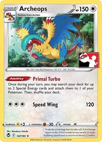 Archeops - Prize Pack Series Cards - #147 - Pokemon TCG card