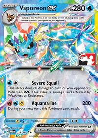 Vaporeon ex #023 Vaporeon ex - Prize Pack Series Cards - #023 - Pokemon TCG card