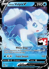 Alolan Vulpix V - Prize Pack Series Cards - #033 - Pokemon TCG card