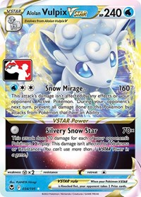 Alolan Vulpix VSTAR - Prize Pack Series Cards - #034 - Pokemon TCG card