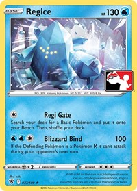 Regice #037 Regice - Prize Pack Series Cards - #037 - Pokemon TCG card