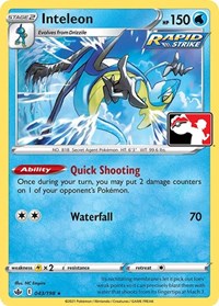 Inteleon - Prize Pack Series Cards - #043 - Pokemon TCG card