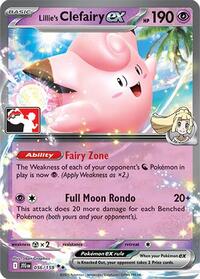 Lillie's Clefairy ex - Prize Pack Series Cards - #056 - Pokemon TCG card