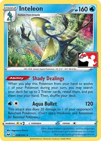 Inteleon - Prize Pack Series Cards - #058 - Pokemon TCG card