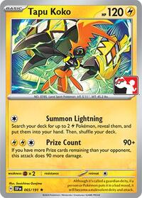 Tapu Koko #065 Tapu Koko - Prize Pack Series Cards - #065 - Pokemon TCG card