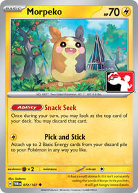 Morpeko - 072-167 - Prize Pack Series Cards - #072 - Pokemon TCG card