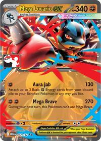 Mega Lucario ex - Prize Pack Series Cards - #077 - Pokemon TCG card
