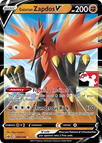 Galarian Zapdos V #080 Galarian Zapdos V - Prize Pack Series Cards - #080 - Pokemon TCG card
