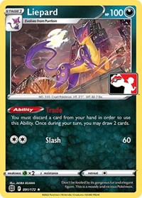 Liepard - Prize Pack Series Cards - #091 - Pokemon TCG card