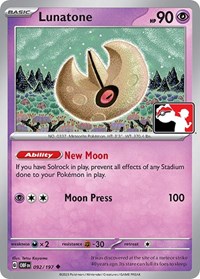 Lunatone #092 Lunatone - Prize Pack Series Cards - #092 - Pokemon TCG card