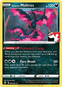 Galarian Moltres - Prize Pack Series Cards - #093 - Pokemon TCG card