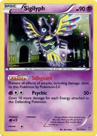 Sigilyph - 52/124 #052 Sigilyph - 52/124 - Blister Exclusives - #052 - Pokemon TCG card