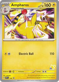 Ampharos - Pikachu 28 - Battle Academy 2024 - #109 - Pokemon TCG card