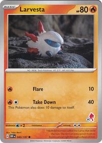 Larvesta - Armarouge 31 #040 Larvesta - Armarouge 31 - Battle Academy 2024 - #040 - Pokemon TCG card