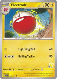 Electrode - Pikachu 56 #067 Electrode - Pikachu 56 - Battle Academy 2024 - #067 - Pokemon TCG card