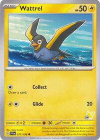 Wattrel - Pikachu 58 #077 Wattrel - Pikachu 58 - Battle Academy 2024 - #077 - Pokemon TCG card