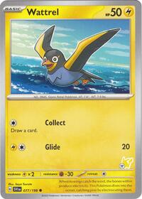 Wattrel - Pikachu 17 #077 Wattrel - Pikachu 17 - Battle Academy 2024 - #077 - Pokemon TCG card