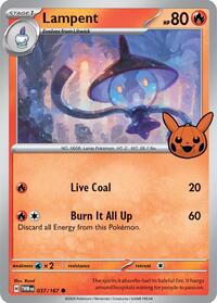 Lampent - Trick or Trade BOOster Bundle 2024 - #037 - Pokemon TCG card