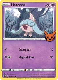 Hatenna - Trick or Trade BOOster Bundle - #018 - Pokemon TCG card